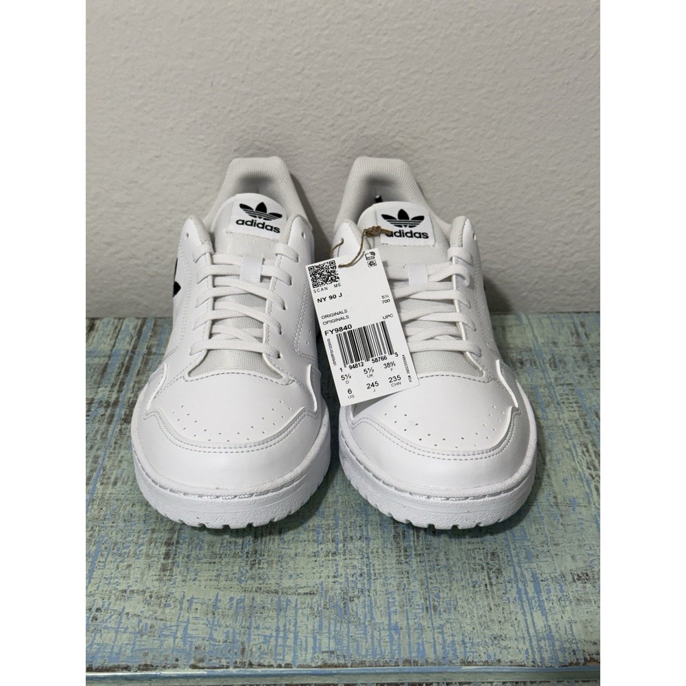 Adidas NY 90 J Kids Sneakers Size 6Y Women's 7.5 Cloud White/Core Black NIB